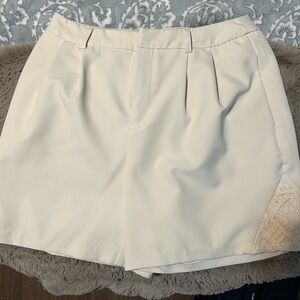 Elegant Cream Women's Shorts
